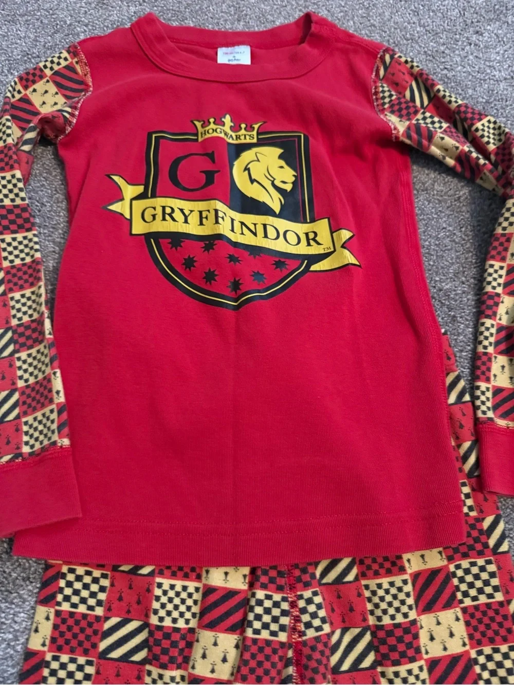 Hanna Andersson Harry Potter Gryffindor Pajama Set Sz 120cm